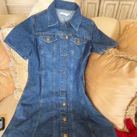Coach denim midi dress size 8 - Picture 6 of 7